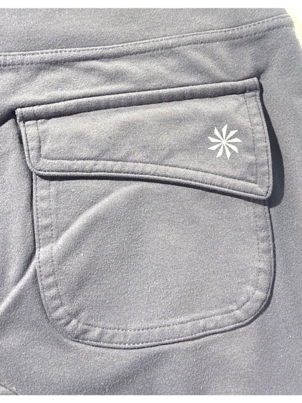 Athleta Gray Wide-Leg Yoga Pants With Back Pockets Size S - Picture 5 of 10